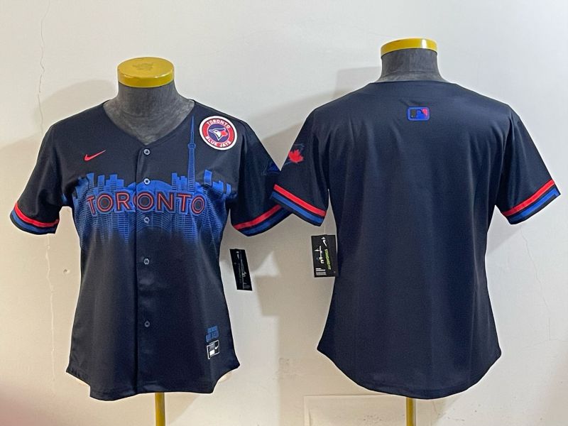 Women 2025 Toronto Blue Jays Blank black Joint Name Nike MLB Jersey style 005